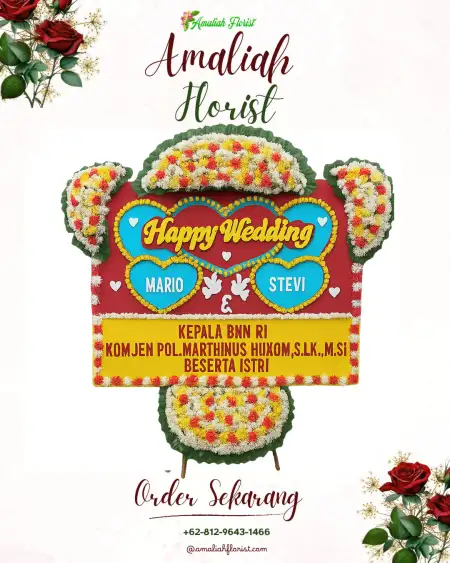 Papan Bunga Pernikahan Pringgasela